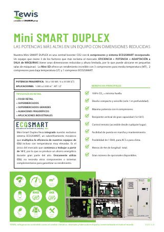 Portada de la ficha comercial de la Mini Smart Duplex